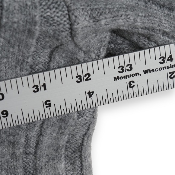 TOPSHOP Womens Knit Cardigan XL Gray Ribbed  US 14 Slouchy Cozy Minimal NWT - Picture 10 of 11